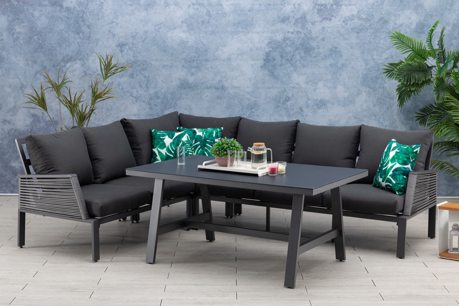 Mandalika Alu Rope Dining Eck Lounge Set Elba
