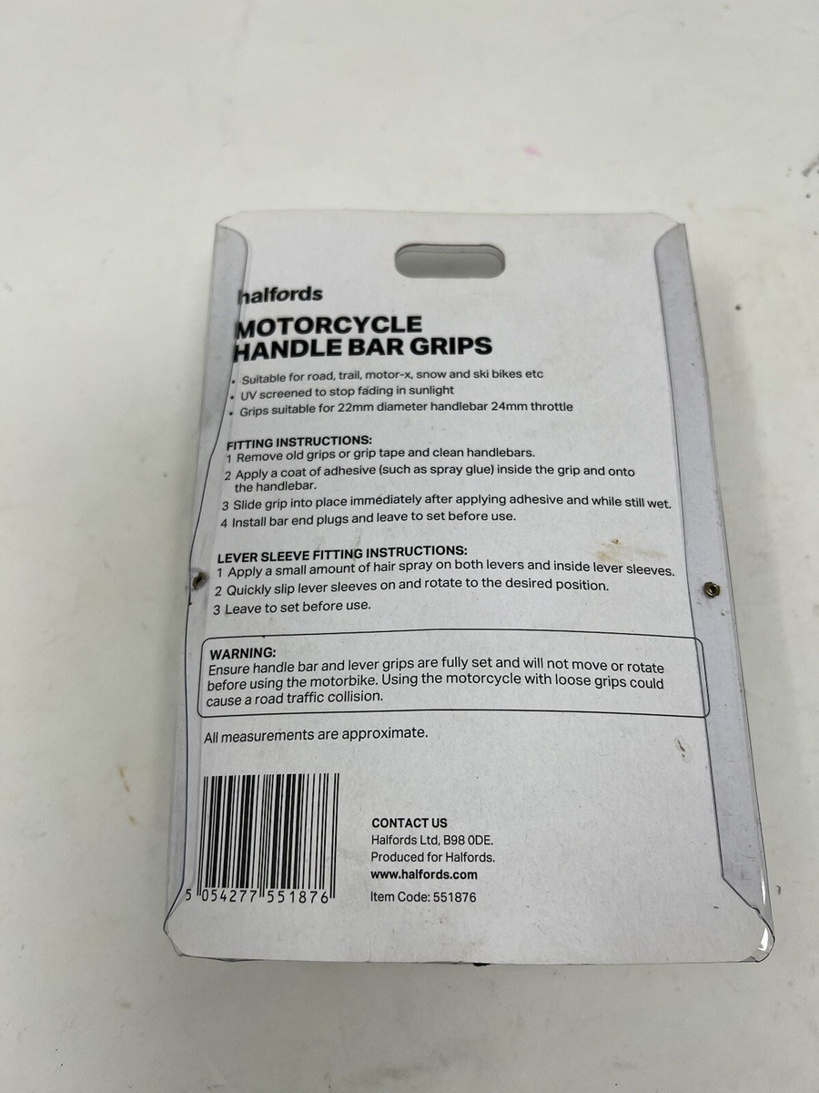 Halfords Bar Tape MOTORCYCLE HANDLE BAR GRIP Halfords X1