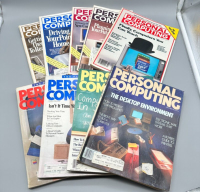 Lot of 9 Vintage PERSONAL COMPUTING Magazine Aug 1984 - Sept 1986!