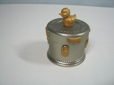 Tooth Fairy Keepsake Box with Bear Angel Silver Metal Russ Berrie  Co