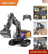 Rechargeable 22 Channel RC Excavator - Fun Outdoor Construction Toy for Ages 8+