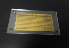 Neca willy wonka golden ticket prop replica rare authentic RARE   