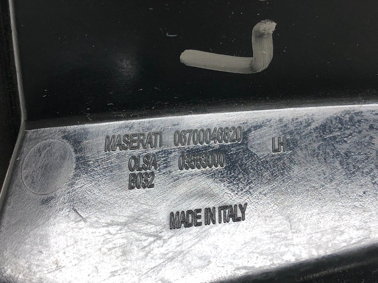 2014-2017 MASERATI GHIBLI S LEFT DRIVER REAR INNER TAIL LIGHT OEM.