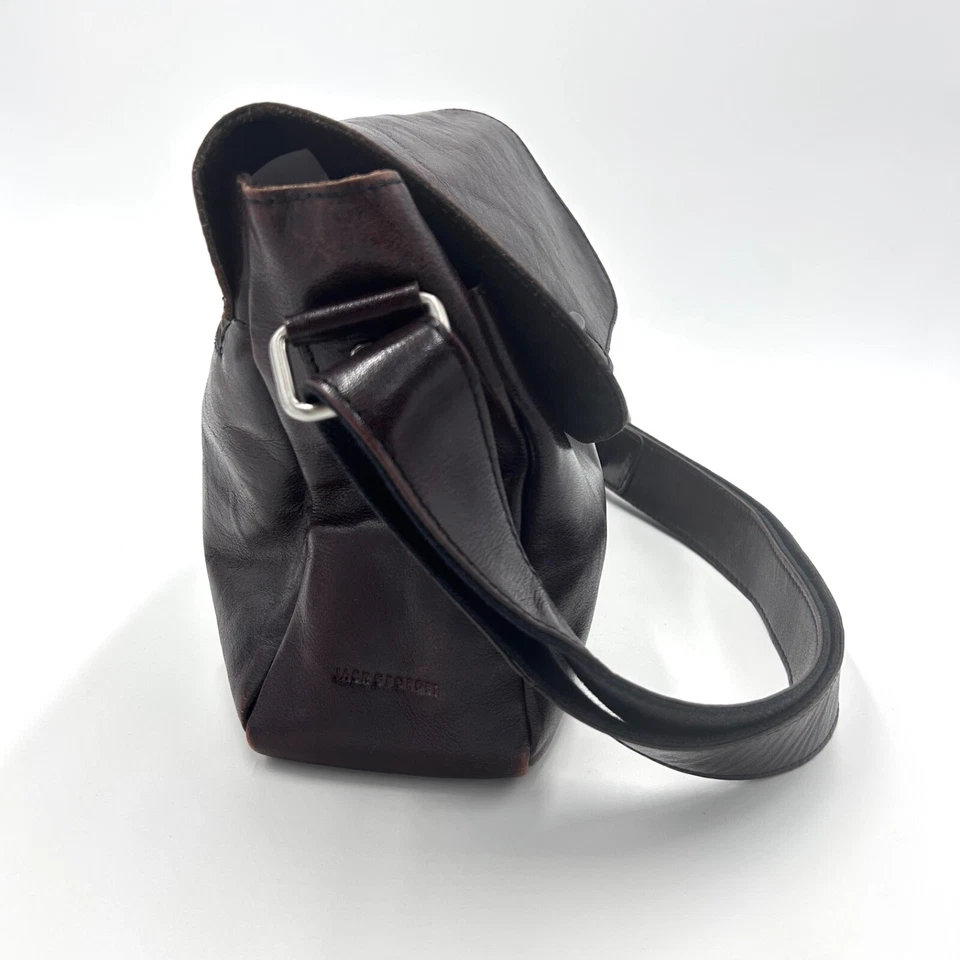 Bolso Mensajero Jack Georges Vintage Cuero Marrón Envejecido Foto 2 de 4