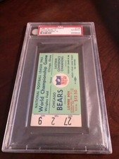 1963 NFL CHAMPIONSHIP FOOTBALL TICKET STUB BEARS GIANTS PSA AUTHENTIC