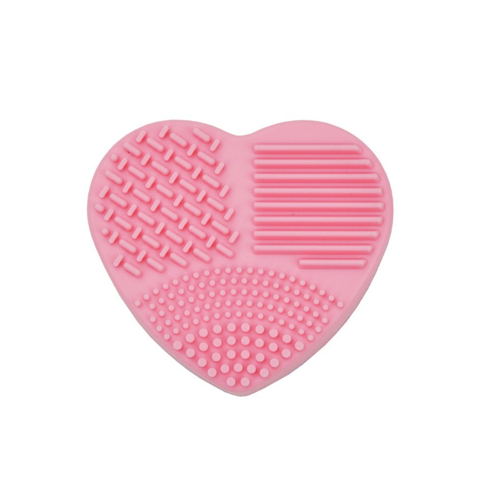 Silicone Makeup Brush Cleaner Durable Cosmetic Cleaning Egg Heart