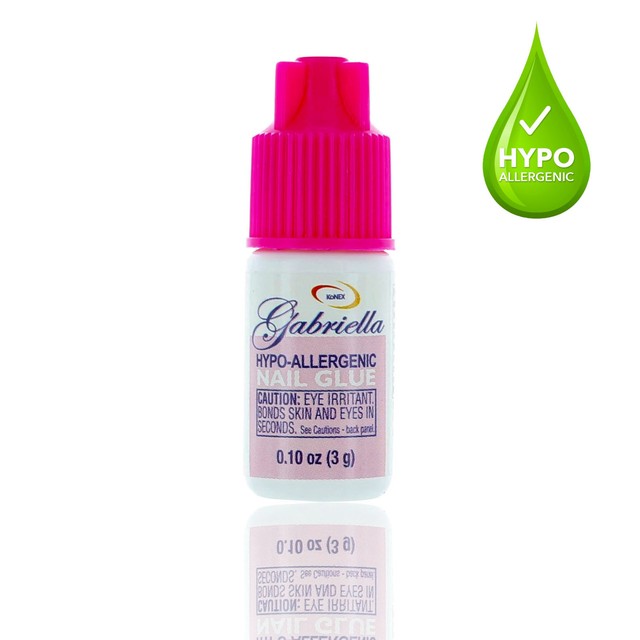 HypoAllergenic Strong Clear Nail Glue Calcium Vitamin E Acrylic Art 0.