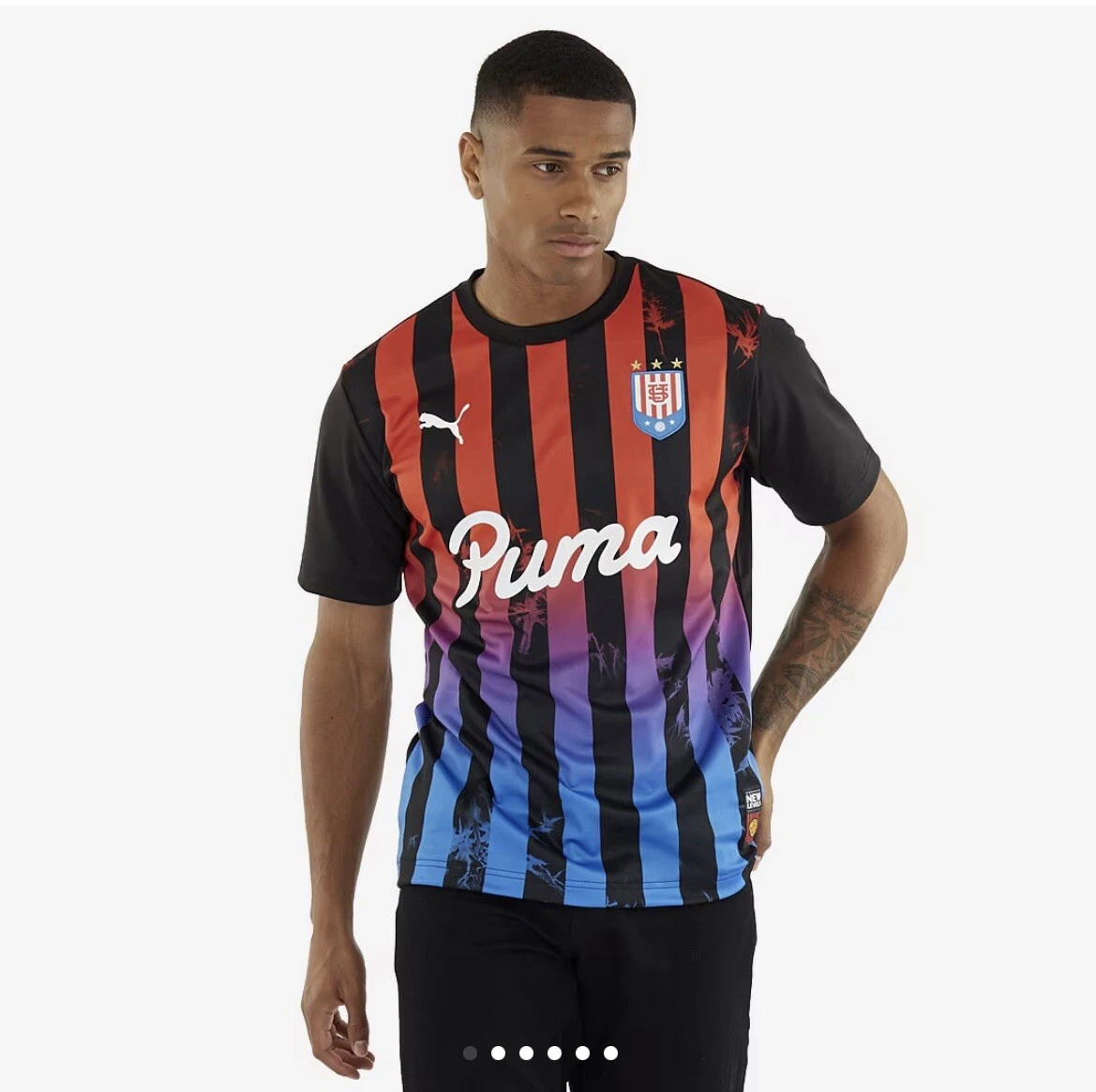 Puma Acid Bleach Black USA Football Concept Shirt Jersey Large