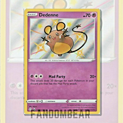 shiny dedenne pokemon card SHINY Dedenne SWSH Shining Fates SV051/SV122 SHINY VAULT card 2021 Pokemon  TCG