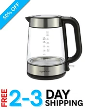 1.8-Qt Electric Kettle with Strix Thermostat & Auto Shut-Off - Black/Silver