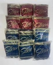 SILKIES PANTYHOSE 6 CONTROL TOP & 6 TOTAL LEG CONTROL LOT/12 MEDIUM MOCHA