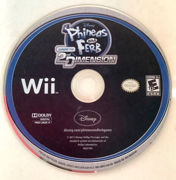 Phineas and Ferb: Across the 2nd Dimension Nintendo Wii 2011 Game