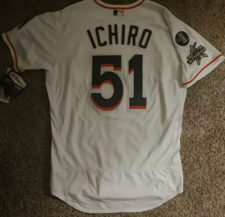 2017 Authentic Ichiro Suzuki Jersey 48 - Miami Marlins Flex Base