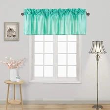 NEW 1PC S18 STRAIGHT VALANCE WINDOW CURTAIN TOPPER SOLID COLORS 54" W X 18" L