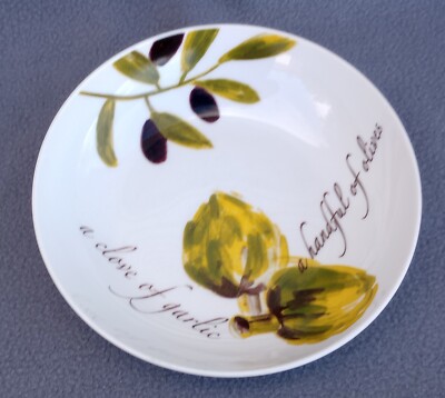 MIKASA 陶磁器 サラダプレート 8枚セット Mikasa Tuscan Countryside - Pasta / Salad Bowl - Olives & Garlic