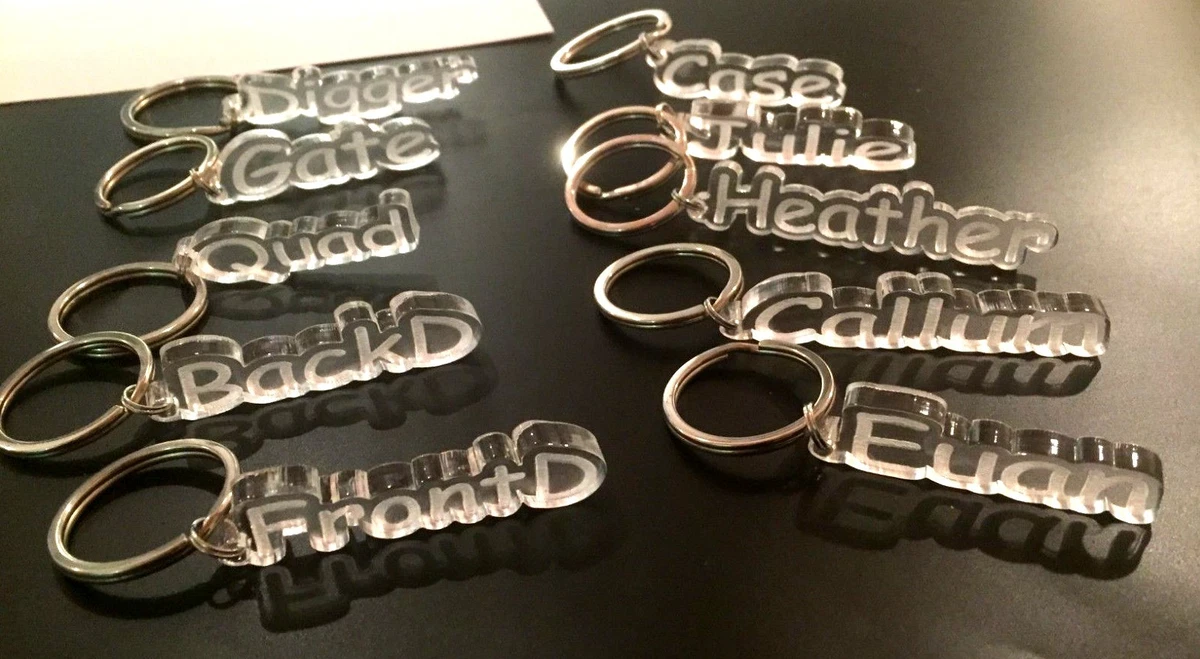 Engravable key deals rings