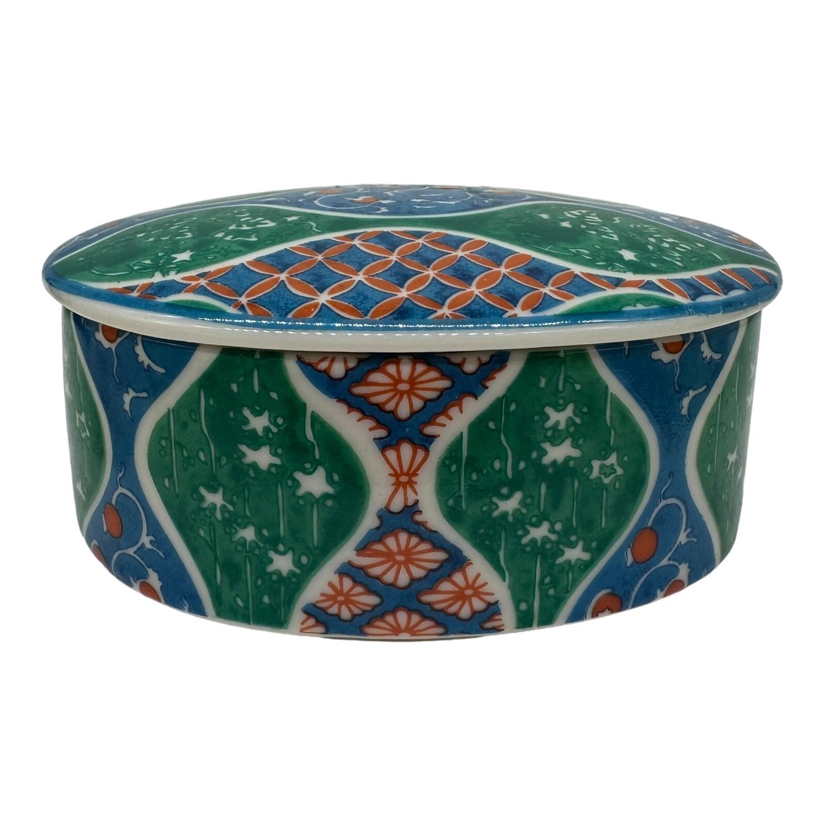 Vintage Ashibi Japan Hand Painted Porcelain Multi Colored