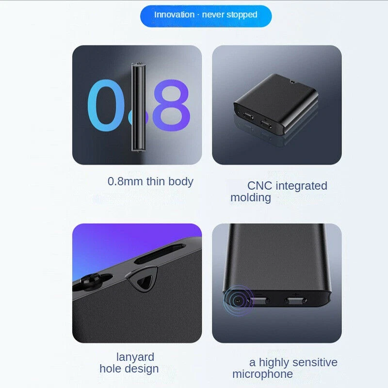 Hidden Voice Activated Recorder Spy Digital Audio Recording Device Dictaphone - Image 3 of 4