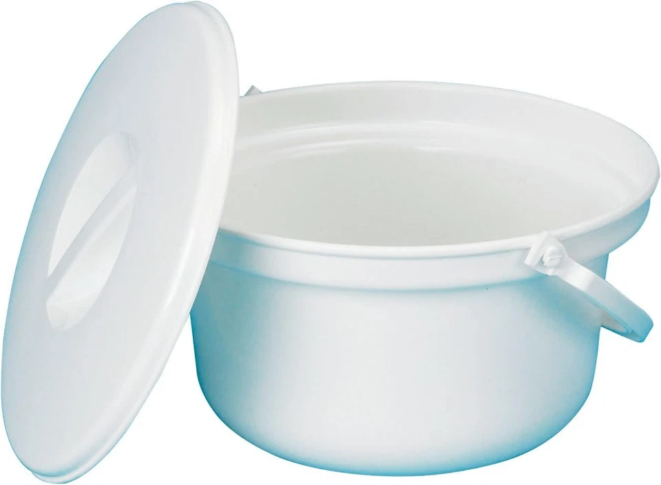 HOMECRAFT Round Commode Bucket with Lid for Elderly, Handicapped and Disabled,