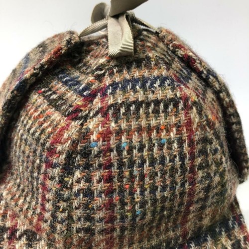 Mens VTG Irish tweed Sherlock Holmes cap hat Jonathan Richard, Ireland - nice M - Picture 3 of 5