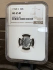 1952-D 10C Roosevelt Dime NGC MS65 FT