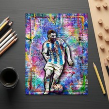 LIONEL MESSI ARGENTINA NATIONAL TEAM 8x10in Pop Art Poster Free Shipping US
