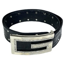 Ceinture Simili Cuir x Big G Strass y2k Cyber Glam Vintage 2000’s
