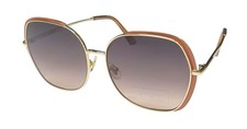 NEW SEAN JOHN SJS4009CE SUNGLASSES FULL-RIM 717 GOLD 0-0-0 METAL GEOMETRIC