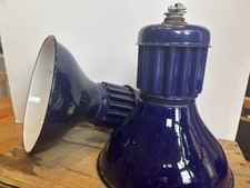 Paar Vintage industrielle Emaille Fabrik Pendelleuchten - Made in England - 8"