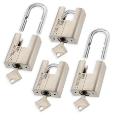J45S keyed Alike Padlocks, Heavy Duty Stainless Steel Shackle Lock, 12 Keys, ...