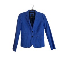 J.Crew Schoolboy Blazer Jacket Size 2 Blue Lined Office Preppy Academia Coastal