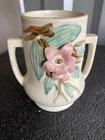 Vintage McCoy Blossom Time Double Handled Vase