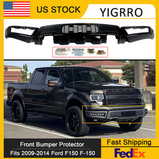 Conversion Raptor Style Fits 2009-2014 Ford F150 F-150 Steel Front Bumper Black