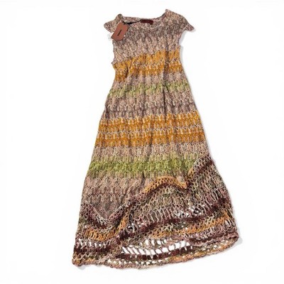 Missoni Women M Knit Dress 3D Mixed Yarn Tag Almost unused Luxury Unique Elegant