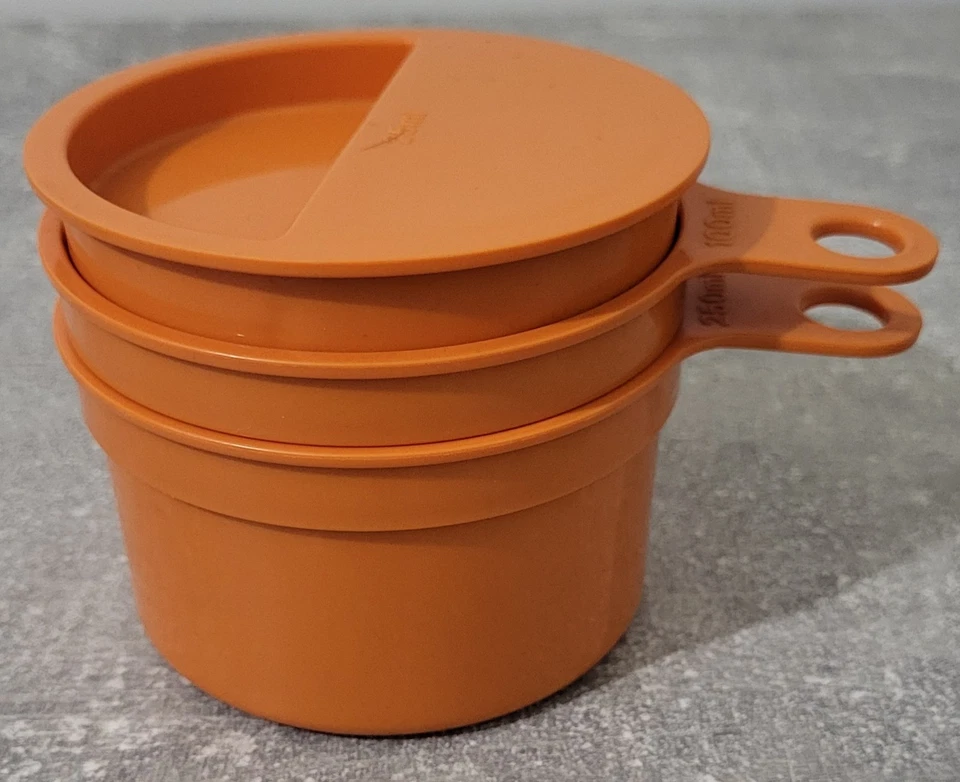 Cuillères A Mesurées Tupperware Mesurette Doseur 25, 50, 100 Et 250ml Vintage  - Photo 2/4