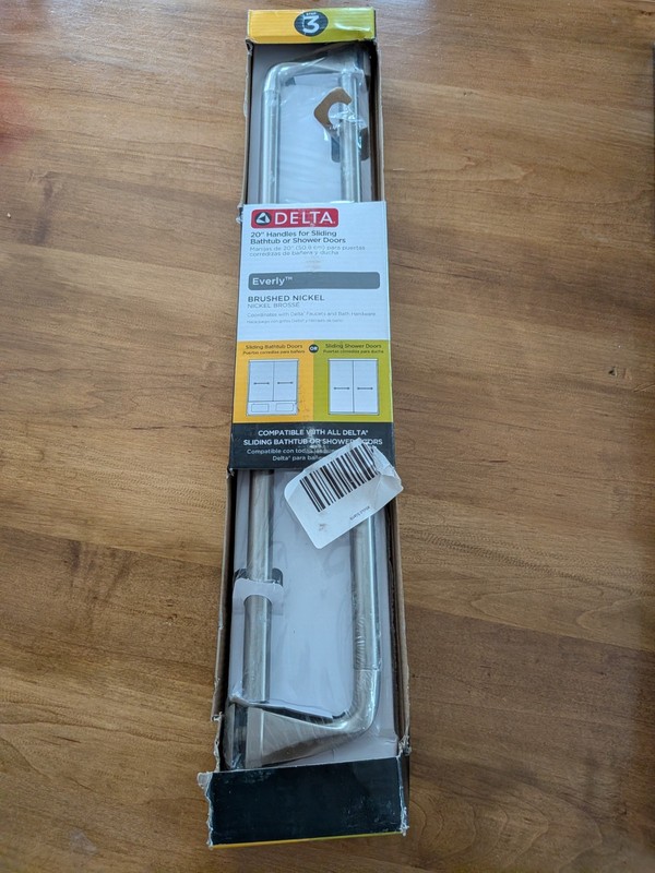 Delta Everly 20" Handles For Sliding Bathtub Or Shower Doors