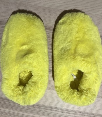 APPARIS (Size 10) Faux Fur (Neon Green Yellow) Slippers Mules 100% Authentic NEW