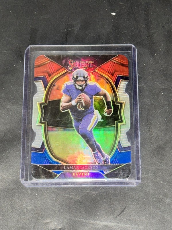 Lamar Jackson - 2022 Select Red White Blue Die Cut Prizm - Baltimore Ravens!
