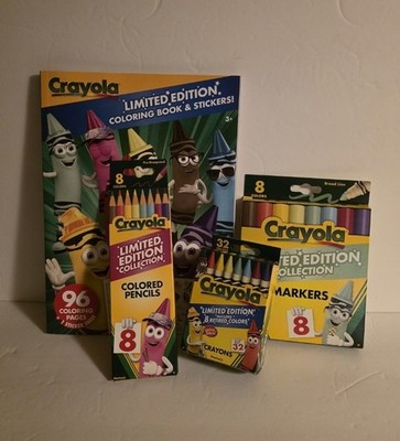 Crayola Limited Edition Retired Crayons, Markers, Cld Pencils, Coloring Book 