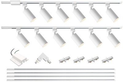 12-Light LED Track Lighting Kit with 13.2FT Rails for Modern Kitchens