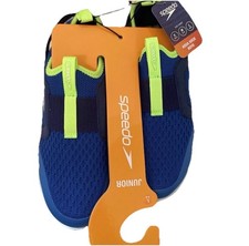 SPEEDO Junior Boys Blue Neon Green Aqua Sock Water Shoes Size Large 4/5