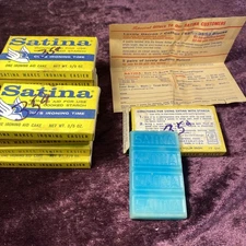 Lot 10 Vintage Satina Ironing Starch Ironing Cakes In Boxes J291 Tote 3