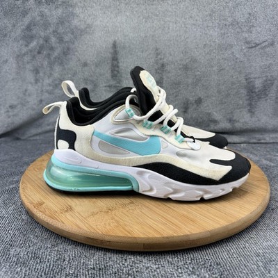 Nike Air Max 270 React Shoes Womens Size 5.5 White Teal Mesh Sneakers CJ0619-001