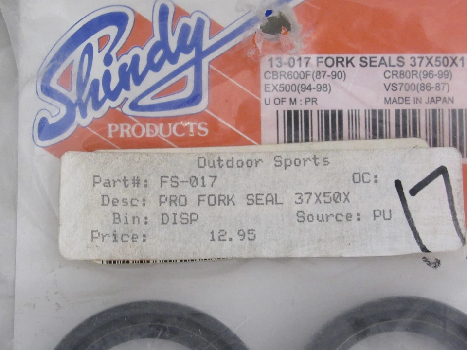 SHINDY Fork Seal Set #13-017 – Fits 37mm Fork Tubes – High Quality Replacement — 第 2/3 张图片