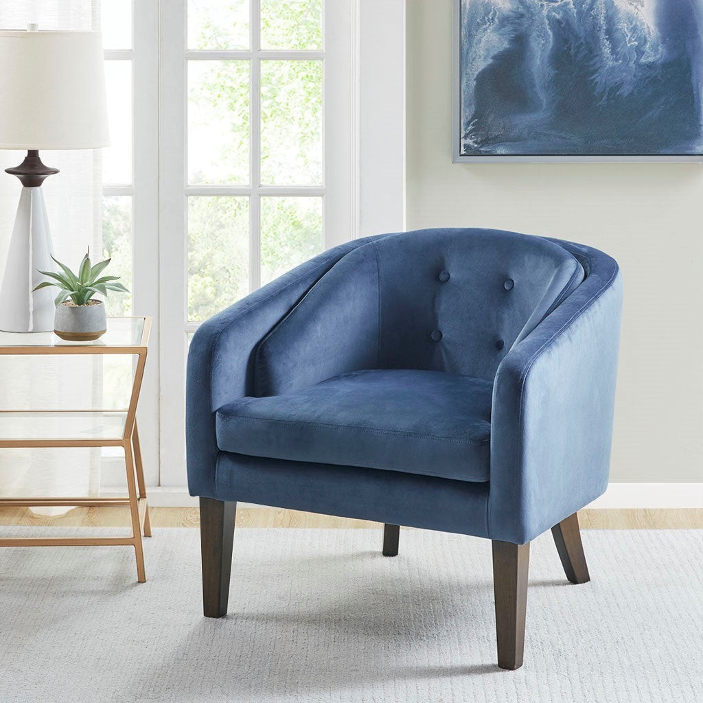 Mid-Century Tufted Accent Chair with Luxe Upholstered Design