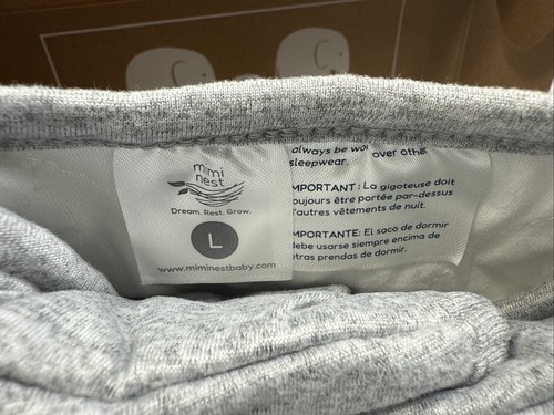 Mimi Nest Baby Sleep Sack 1.0 TOG Size Large Grey - 第 5/5 張圖片