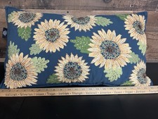Sunflower Rectangle Throw Pillow Yellow Blue Fall Autumn Farmhouse Country Decor