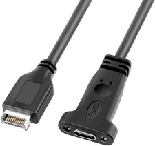 CY Cable USB 3.1 Front Panel Header 50cm, Type-C Female to Type-E