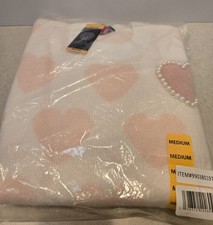 Vince Camuto Relaxed Fit Cozy Crewneck Heart Sweater MEDIUM Valentines Day