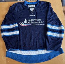 Vintage Reebok Eishockey Trikot Gr. Herren XL blau weiß #4 "
